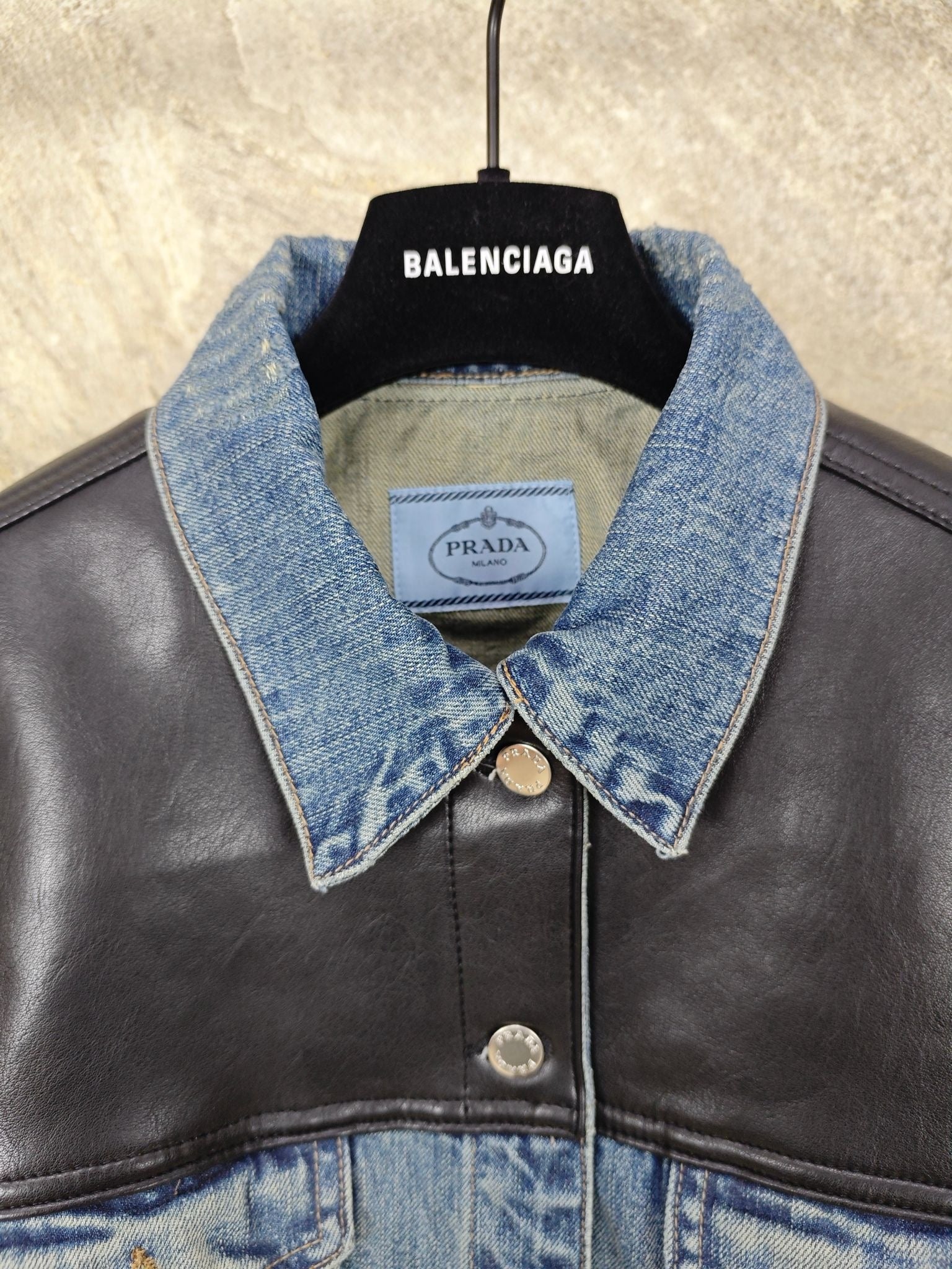 프라다 데님 자켓 블루