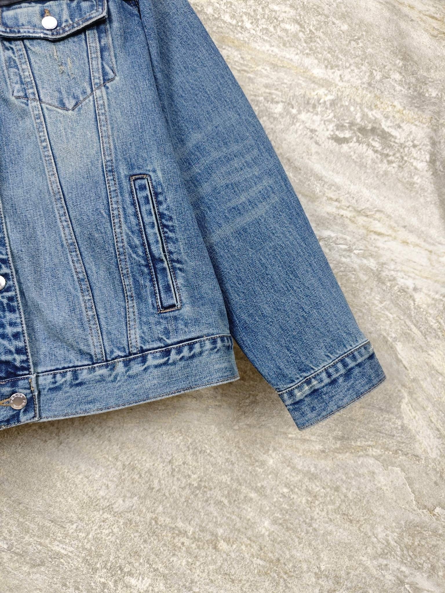 프라다 데님 자켓 블루