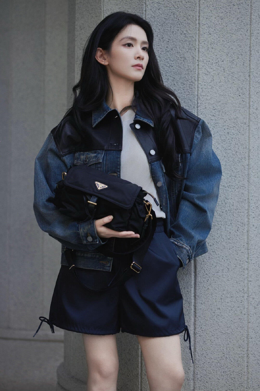 프라다 데님 자켓 블루