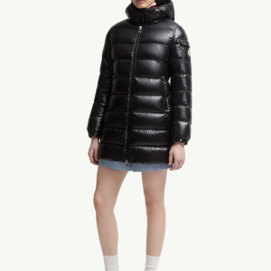 쿠르셀 후드 미디 길이 다운 자켓