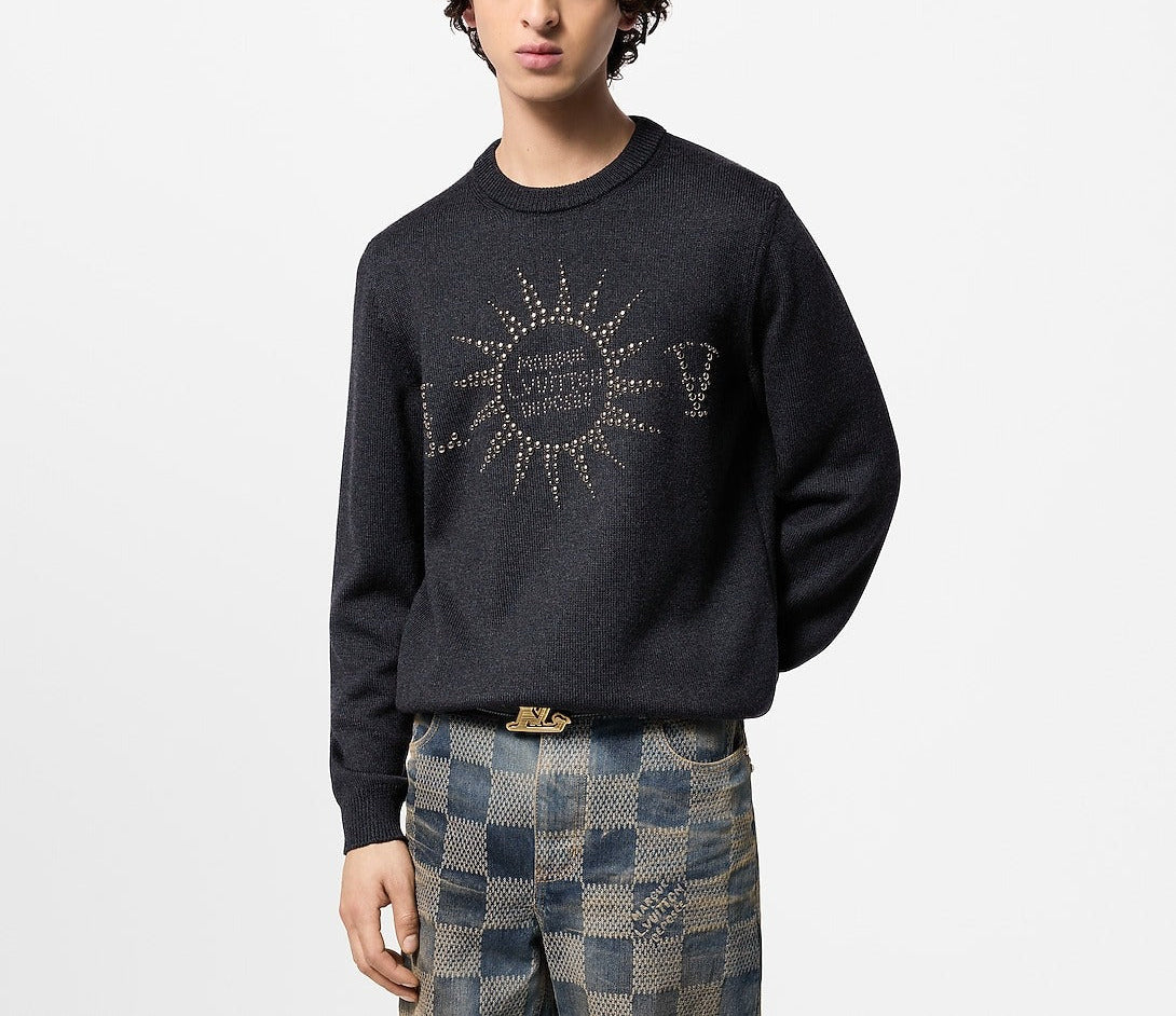 루이비통 롱 슬리브드 메리노울 크루넥