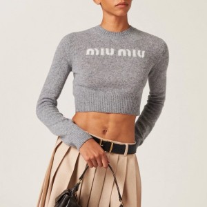 미우미우 울 및 캐시미어 스웨터