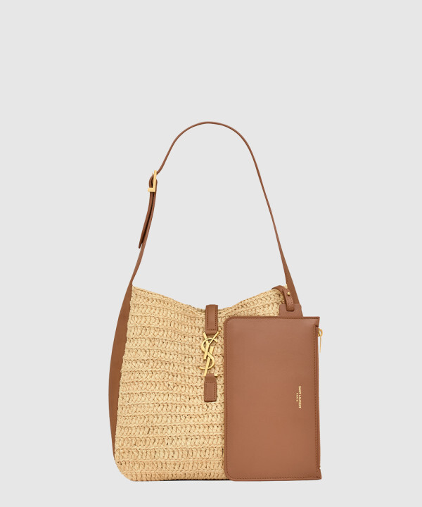 라피아 및 가죽 소재의 유연한 le 5 à 7 스몰백 823812