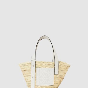스몰 바스켓 백 - 라피아 & 카프스킨
