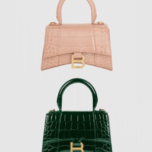 아워글래스 XS 크로커다일 엠보싱 핸드백 592833